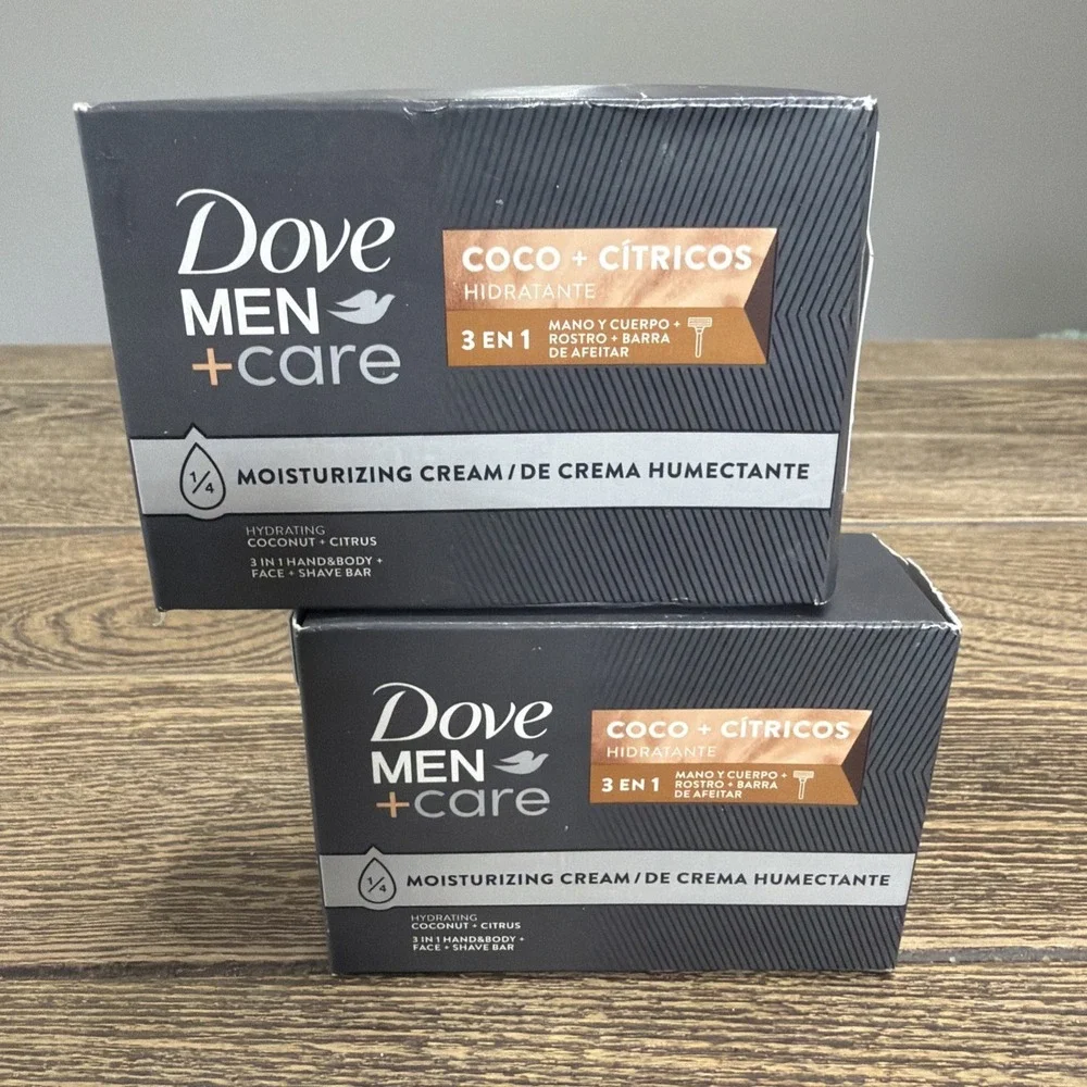 Dove Men + Care‎ Coco + Citricos Moisturing Cream Bar Soap 2 Pack Hydrating New